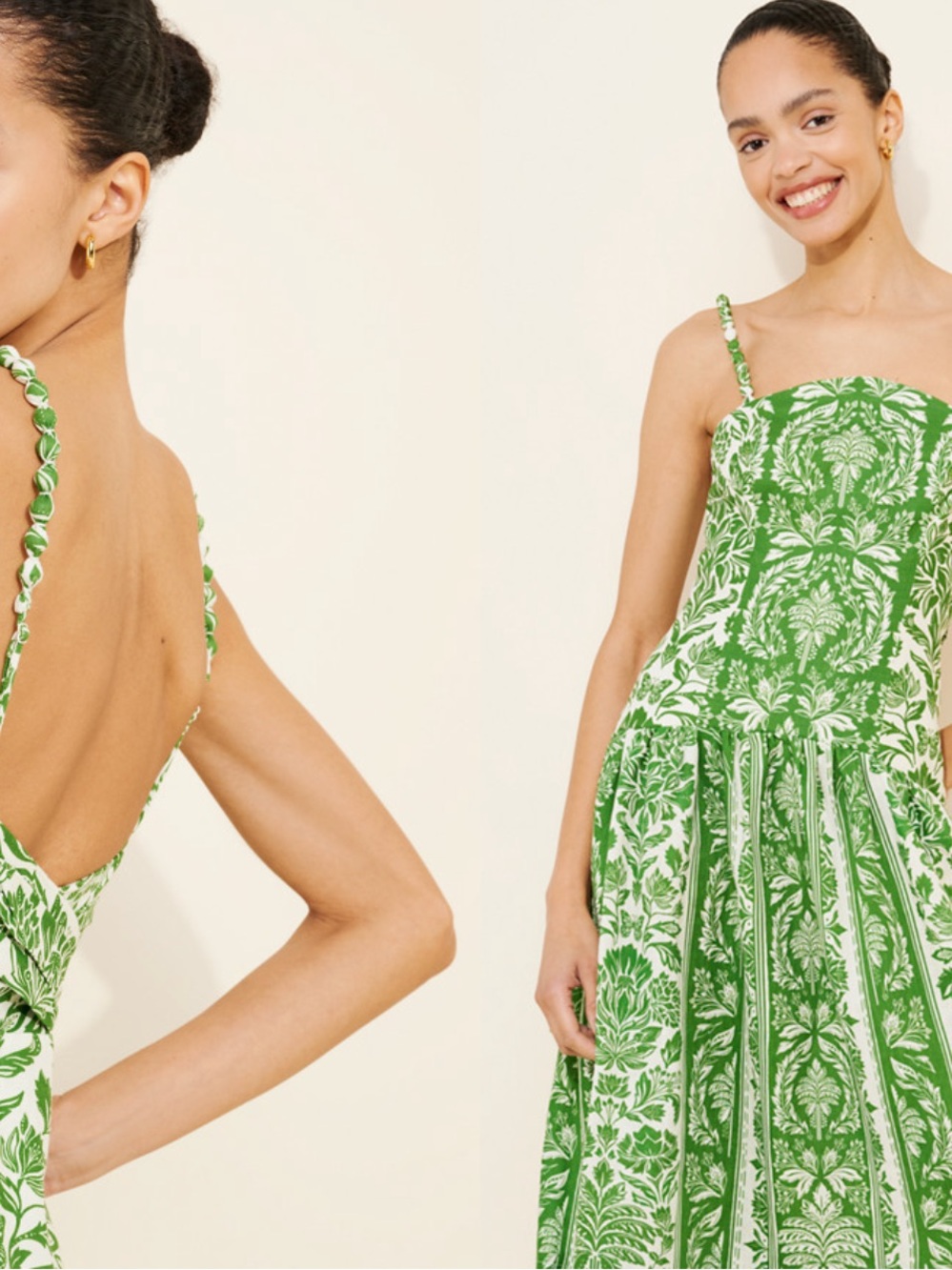 FARM Rio Green Floral-Print Midi Dress - Picture 5 of 5